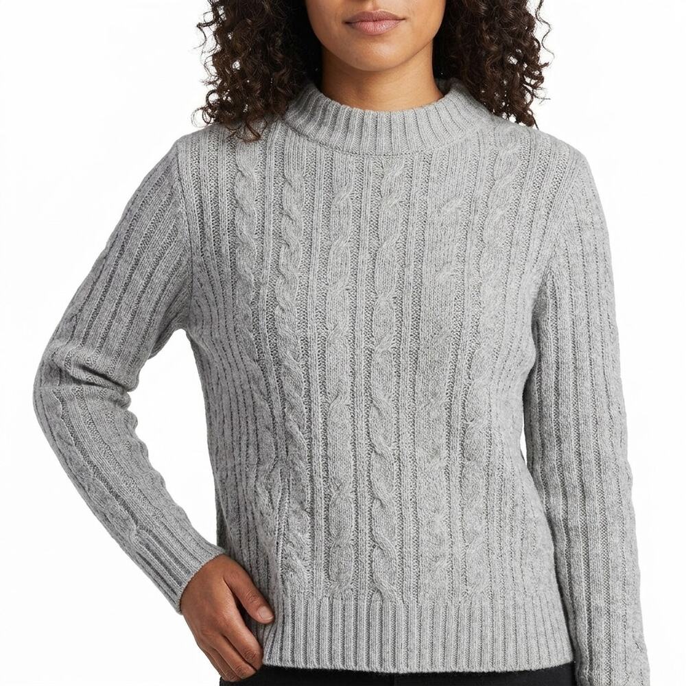 Carve Designs Wool Blend Gray Pullover Sweater Women Size M